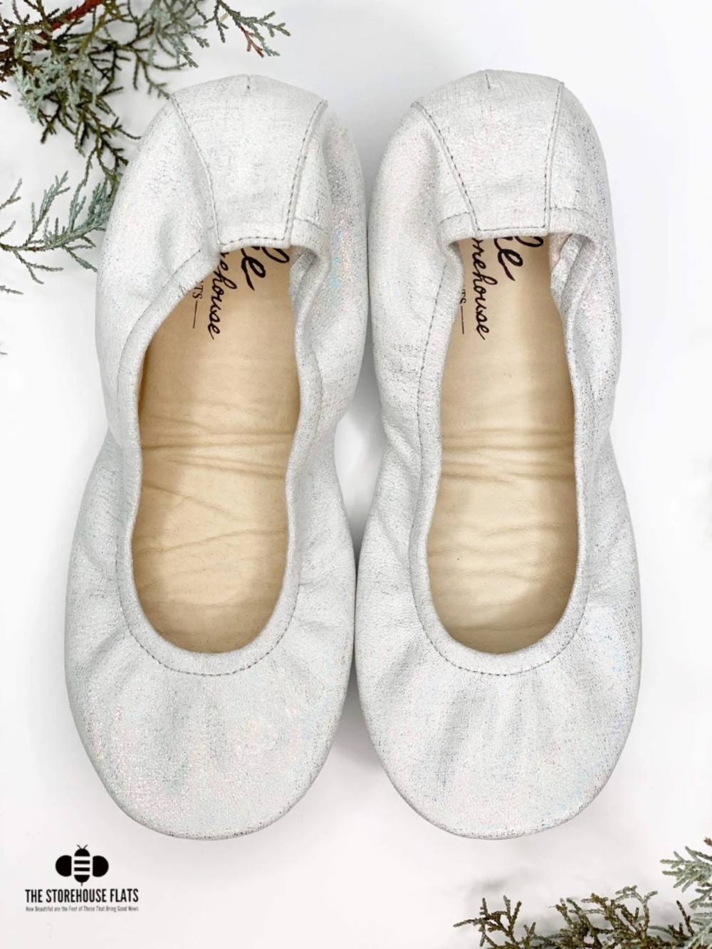 Size 8 Glisten Suede Storehouse Flats